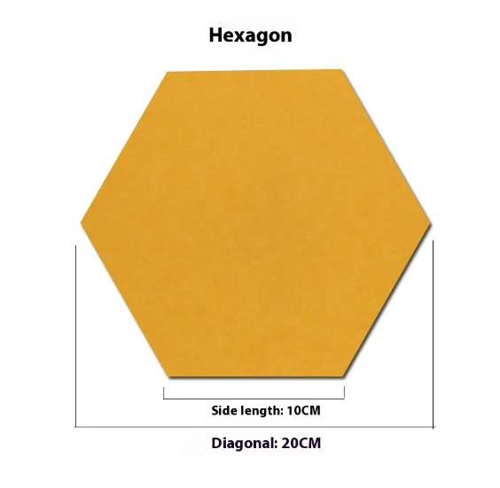 Sanctuary Hexagon Acoustic Felt Panels (12-Pack)